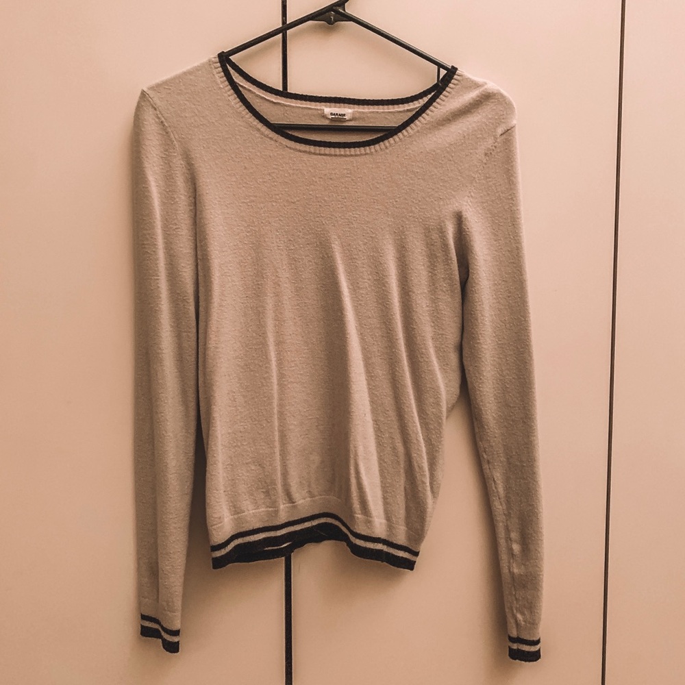 Varsity crew neck sweater